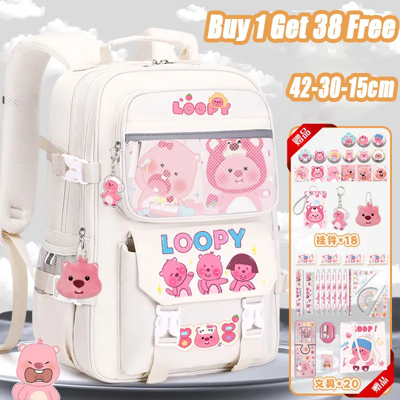 Рюкзак Sanrio Little Beaver Ruby, подарок на день рождения для девочки, нейлоновый материал, защита от гребня, легкий школьный рюкзак большой вместимости
Рюкзак Sanrio Little Beaver Ruby, подарок на день рождения для девочки, нейлоновый материал, защита от гребня, легкий школьный рюкзак большой вместимости