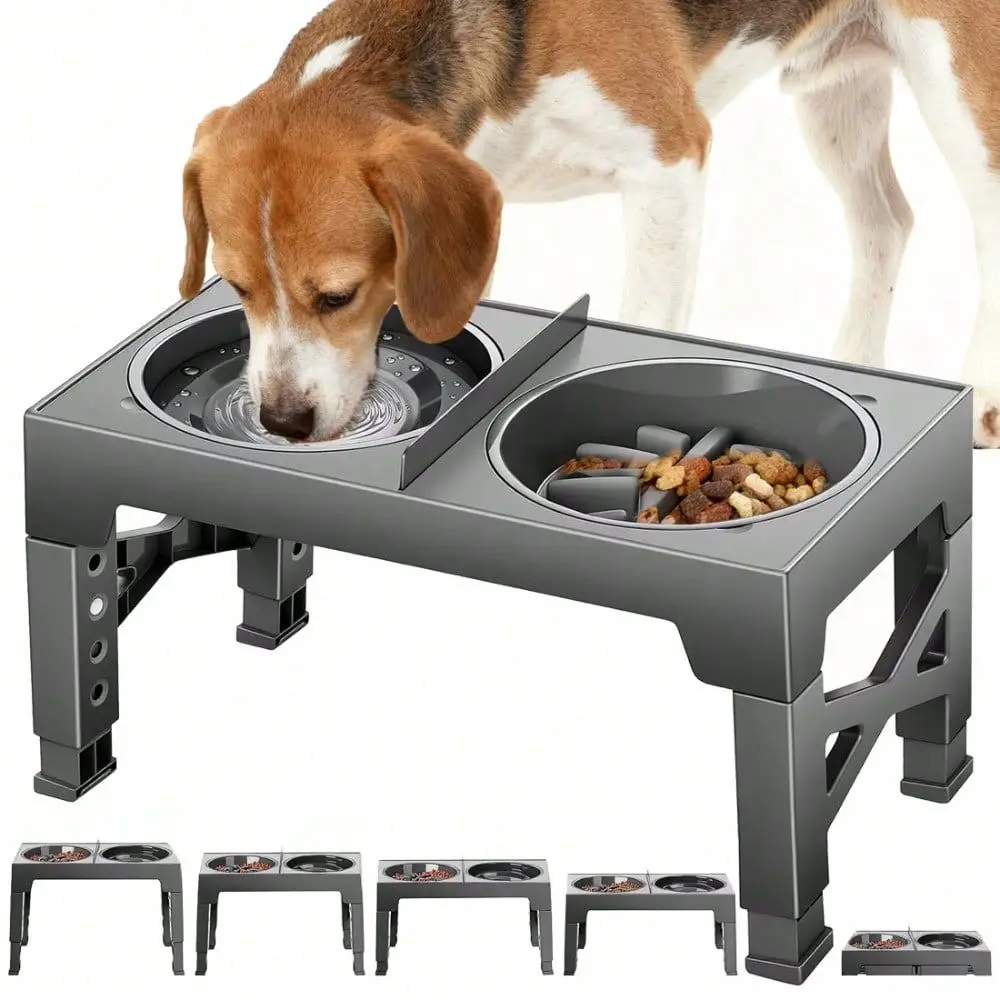 Dog Bowls For Large Dogs, Slow Feeder Dog Food And Water Bowls For Dogs No Spilling, Plastic Raised Dog Bowls With Stand For Me
Dog Bowls For Large Dogs, Slow Feeder Dog Food And Water Bowls For Dogs No Spilling, Plastic Raised Dog Bowls With Stand For Me