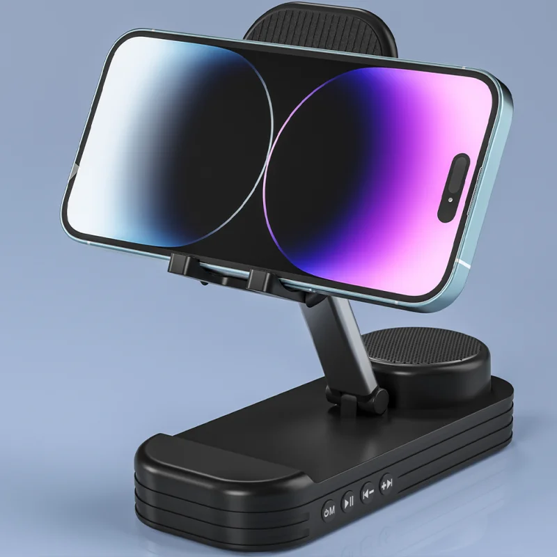 Портативная подставка для телефона с Bluetooth-динамиком, складной регулируемый держатель для телефона, противоскользящий дизайн, поддержка телефона
Портативная подставка для телефона с Bluetooth-динамиком, складной регулируемый держатель для телефона, противоскользящий дизайн, поддержка телефона