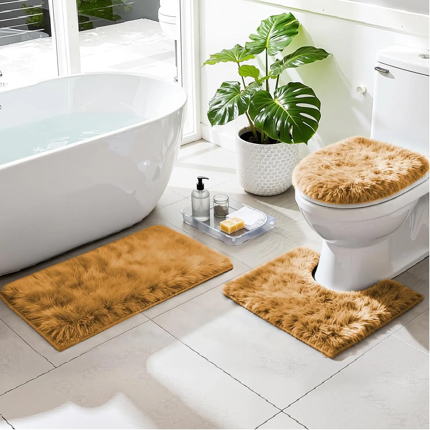 Набор из 3-х пушистых ковриков для ванной: нескользящие, влаговпитывающие, мягкие напольные коврики для ванной комнаты
Набор из 3-х пушистых ковриков для ванной: нескользящие, влаговпитывающие, мягкие напольные коврики для ванной комнаты