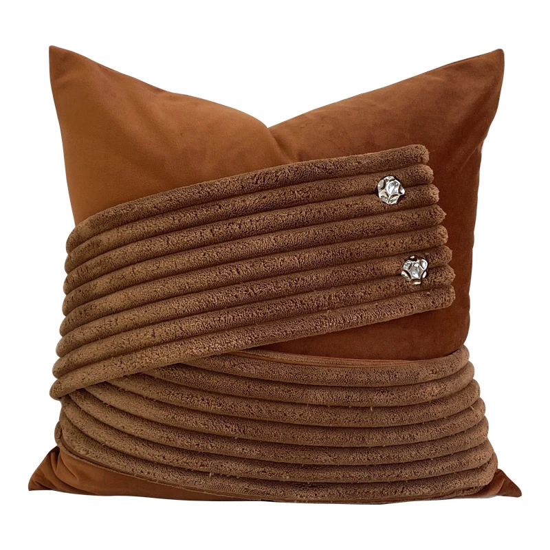 Brown Corduroy Patchwork Pillows Retro Luxury Cushion Case Decorative Pillow Cover For Sofa Warm Home Decoration
Brown Corduroy Patchwork Pillows Retro Luxury Cushion Case Decorative Pillow Cover For Sofa Warm Home Decoration