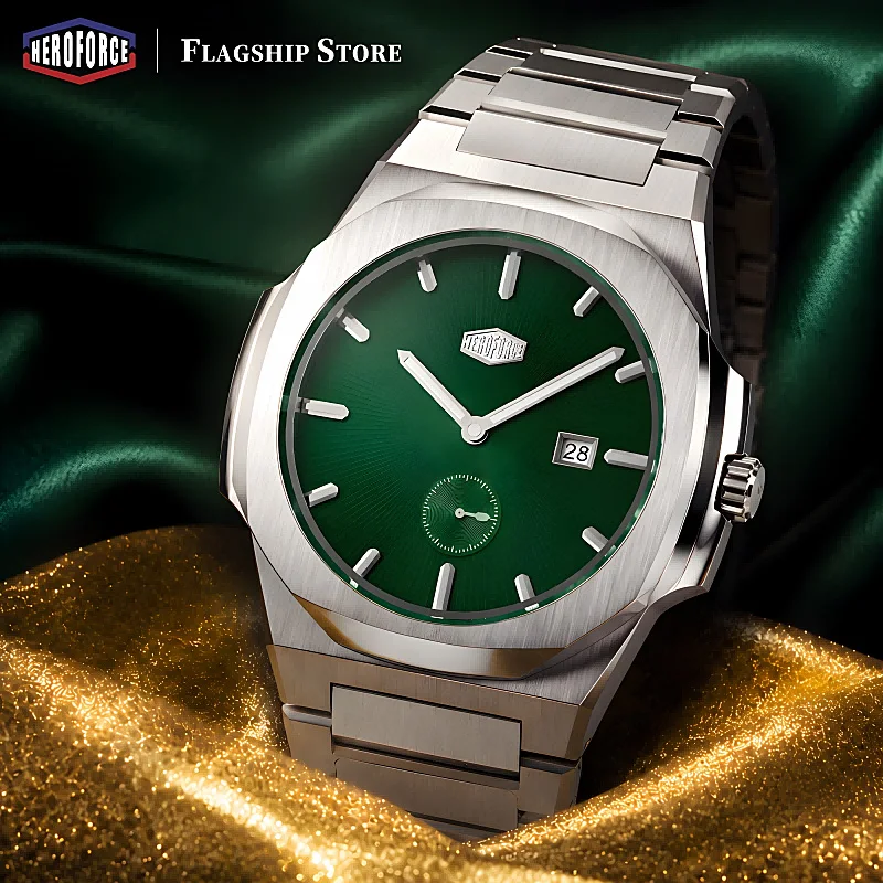 HEROFORC New Jade Green Luminous Quartz Watch Top Quality Luxury Brand Business Watch Men Waterproof Fashion Sports Wristwatch
HEROFORC New Jade Green Luminous Quartz Watch Top Quality Luxury Brand Business Watch Men Waterproof Fashion Sports Wristwatch