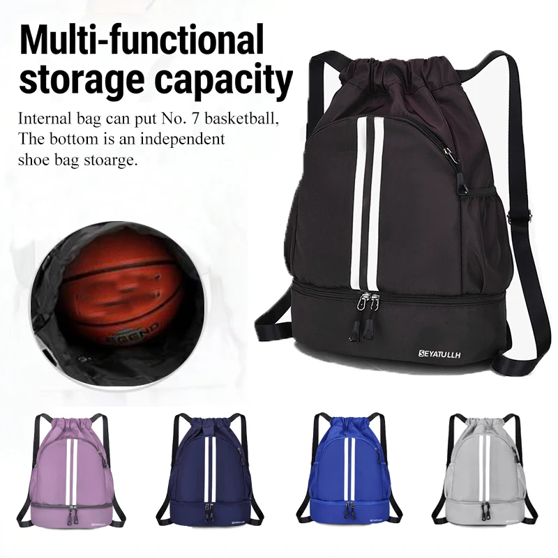 Multi-functional waterproof gym bag main compartment side mesh pockets front zippered pocket separate shoe compartment Multi-com
Multi-functional waterproof gym bag main compartment side mesh pockets front zippered pocket separate shoe compartment Multi-com