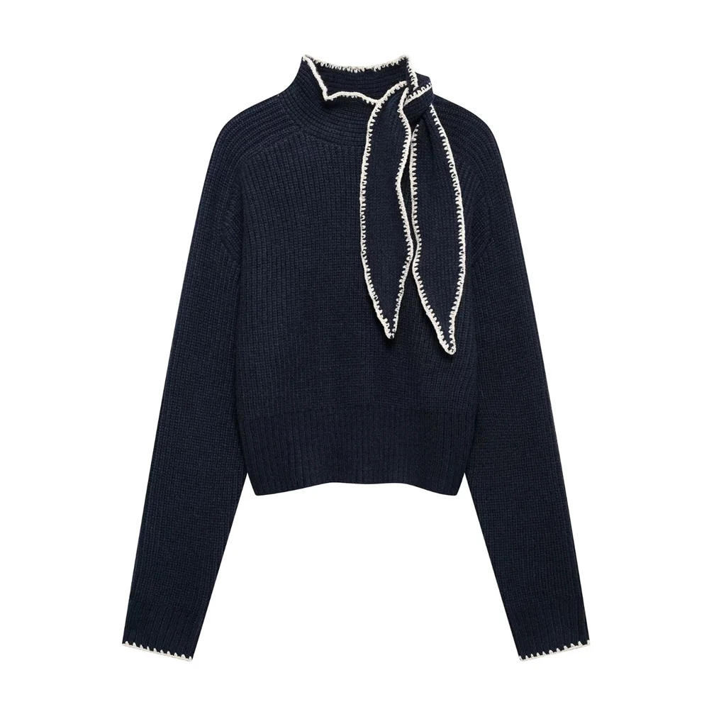 2024 RARF New Women's Fashion Sweet Bow Decoration Color blocked Long sleeved Knitted Casual Sweater
2024 RARF New Women's Fashion Sweet Bow Decoration Color blocked Long sleeved Knitted Casual Sweater
