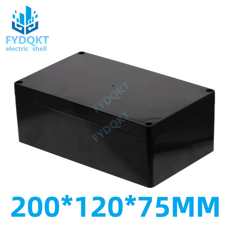Black 200x120x75mm ABS Plastic housing Security power supply housing Electronic instrument housing Outdoor wiring waterproof box
Black 200x120x75mm ABS Plastic housing Security power supply housing Electronic instrument housing Outdoor wiring waterproof box