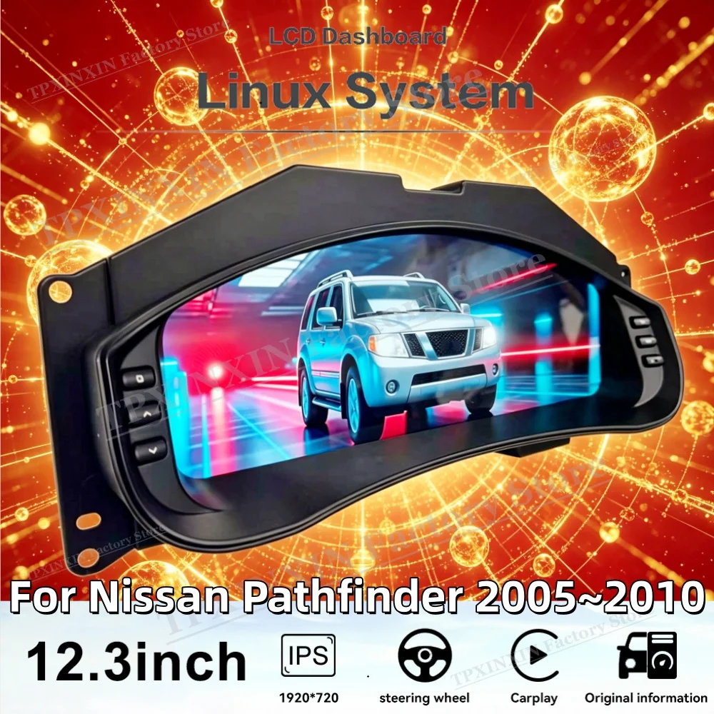 Lossless installation Digital LCD Cluster For Nissan Pathfinder 2005~2010 Car Digital Dashboard Panel Carplay 12.3‘’ HD Scree
Lossless installation Digital LCD Cluster For Nissan Pathfinder 2005~2010 Car Digital Dashboard Panel Carplay 12.3‘’ HD Scree