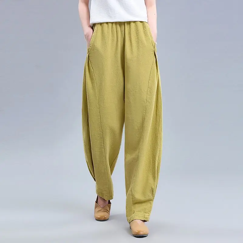 Woman Trousers Cotton Linen Loose Classic Original Harajuku High Quality Outfits Comfortable Stretch 90s Baggy Pants For Women
Woman Trousers Cotton Linen Loose Classic Original Harajuku High Quality Outfits Comfortable Stretch 90s Baggy Pants For Women