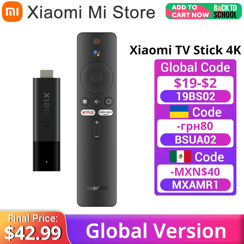 Глобальная версия Xiaomi TV Stick 4K Android TV 11 четырехъядерный портативный потоковый медиа 2 Гб ОЗУ 8 Гб ПЗУ Netflix Wifi Google Assistant
Глобальная версия Xiaomi TV Stick 4K Android TV 11 четырехъядерный портативный потоковый медиа 2 Гб ОЗУ 8 Гб ПЗУ Netflix Wifi Google Assistant