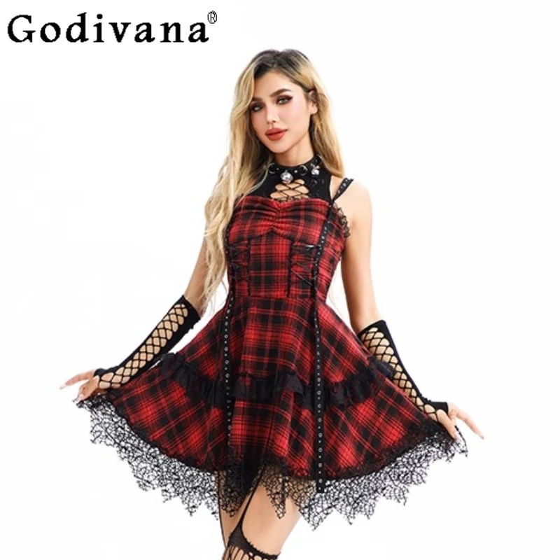 European American Sexy Lace Slim Gothic Lolita Party Dress Summer New Personalized Girls High Waist A-line Gauze Sexy Dresses
European American Sexy Lace Slim Gothic Lolita Party Dress Summer New Personalized Girls High Waist A-line Gauze Sexy Dresses