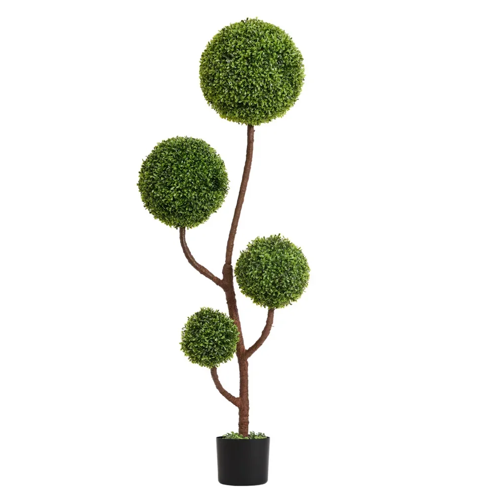 1pc/set Artificial Boxwood Topiary Tree, 5FT Tall Triple Ball-Shaped Faux Plant Indoor or Outdoor Home and Office Decoration
1pc/set Artificial Boxwood Topiary Tree, 5FT Tall Triple Ball-Shaped Faux Plant Indoor or Outdoor Home and Office Decoration