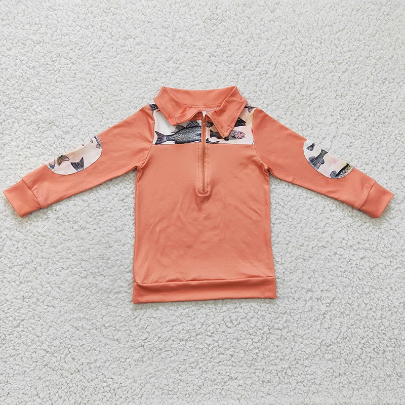Toddler Fishing Orange Long Sleeves Pullover Kids Cotton Shirt Wholesale Baby Boy Tee Lapel Children Zipper Spring Fall Clothing
Toddler Fishing Orange Long Sleeves Pullover Kids Cotton Shirt Wholesale Baby Boy Tee Lapel Children Zipper Spring Fall Clothing