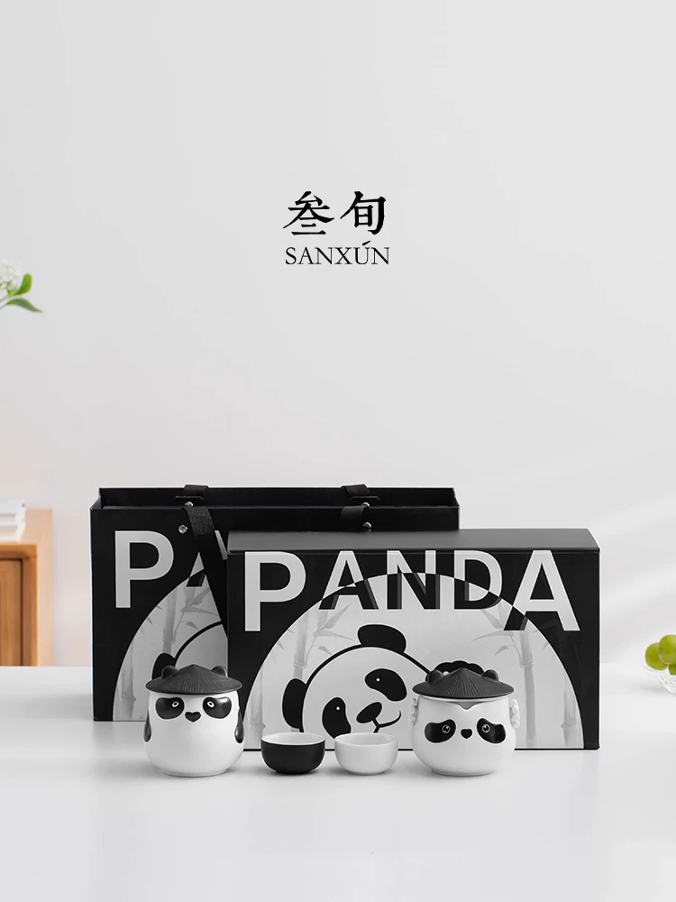 Sanxun Panda Ceramic Tea Set Tea Pot And Two Cups Wedding Gift Home Use Tea Making Kit Soft Cute Chinese Style Handmade Kiln-...
Sanxun Panda Ceramic Tea Set Tea Pot And Two Cups Wedding Gift Home Use Tea Making Kit Soft Cute Chinese Style Handmade Kiln-...