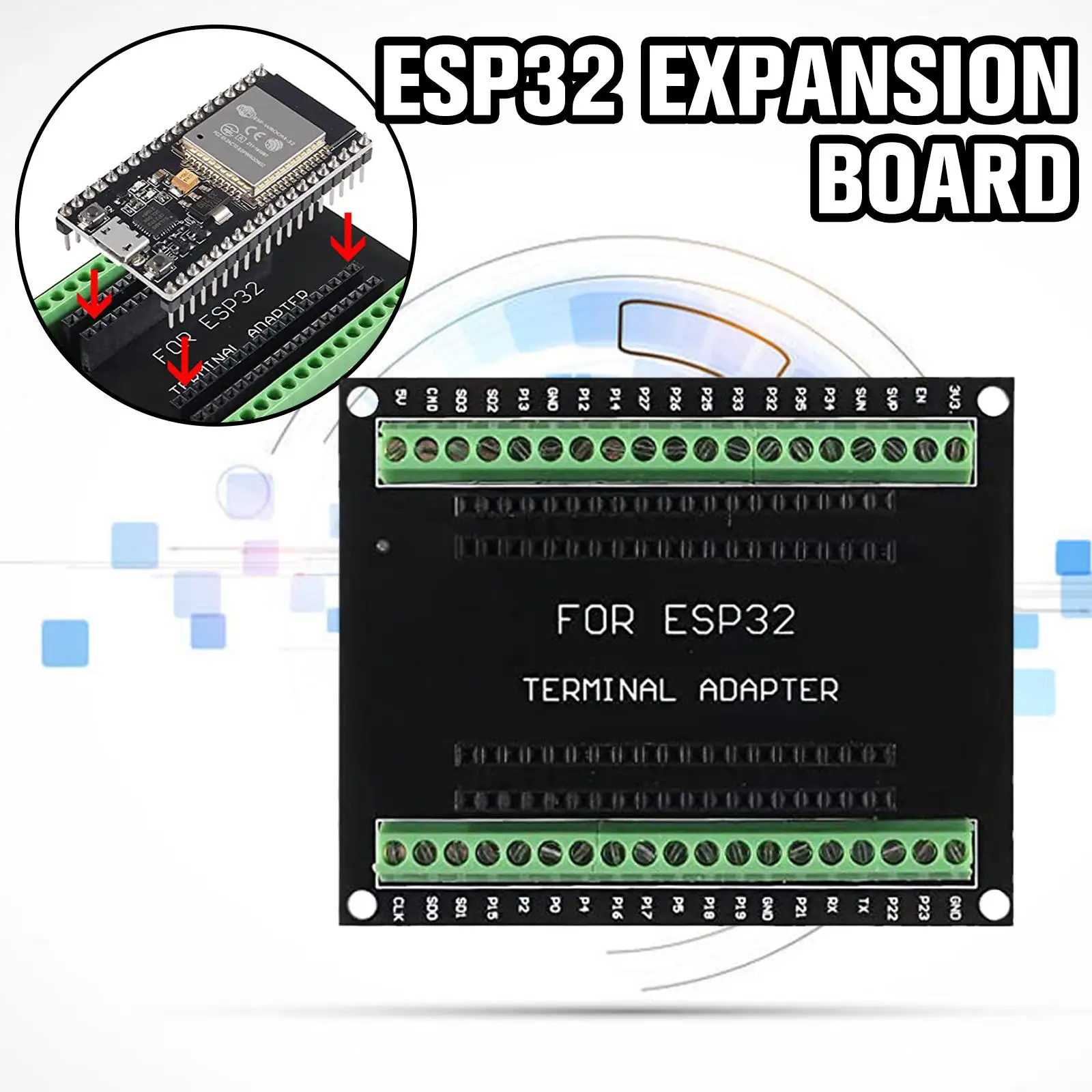 Esp32 Breakout Board Expansion Board Gpio 1-in-2 Microcontroller Development 38-pin Development Compatible With Esp32 Board T6w5
Esp32 Breakout Board Expansion Board Gpio 1-in-2 Microcontroller Development 38-pin Development Compatible With Esp32 Board T6w5