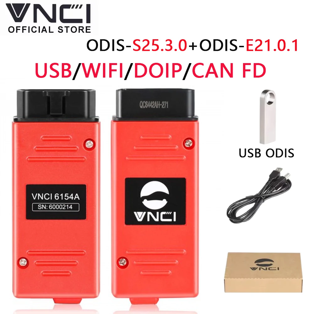 VNCI 6154A Car Diagnostic Tool For VAG VW Audi Skoda Seat Support CAN FD DoIP Protocol Latest Version ODIS Software VAS6154A
VNCI 6154A Car Diagnostic Tool For VAG VW Audi Skoda Seat Support CAN FD DoIP Protocol Latest Version ODIS Software VAS6154A