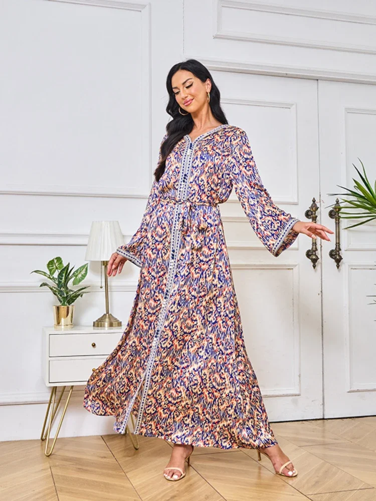 Eid Muslim Hooded Abaya Dress Women Floral Print Robe Moroccan Caftan Dresses Abayas Elegant Kaftan Ramadan Jalabiya Dresses
Eid Muslim Hooded Abaya Dress Women Floral Print Robe Moroccan Caftan Dresses Abayas Elegant Kaftan Ramadan Jalabiya Dresses