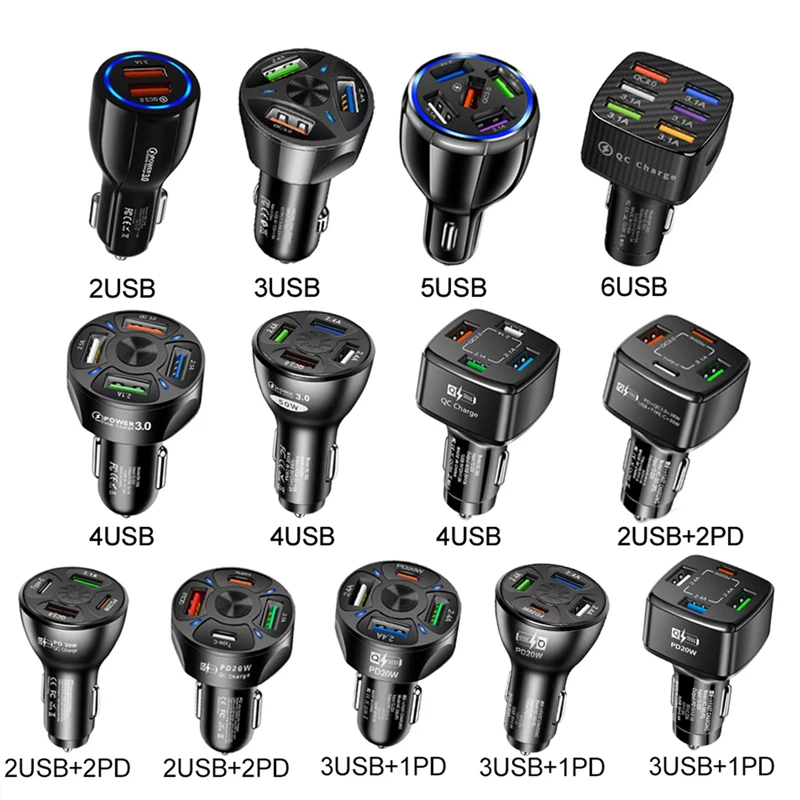 PD QC 3.0 Fast Charging Car Charger USB C Car Mobile Phone Charger Adapter For iPhone For Xiaomi For Samsung For Huawei 2025
PD QC 3.0 Fast Charging Car Charger USB C Car Mobile Phone Charger Adapter For iPhone For Xiaomi For Samsung For Huawei 2025