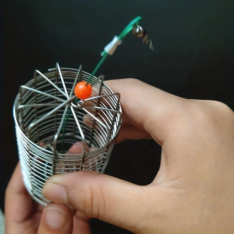 5pcs Durable Stainless Steel Wire Bait Cage for Fishing - Easy to Use and Convenient for Throwing Devices and Bait Feeders
5pcs Durable Stainless Steel Wire Bait Cage for Fishing - Easy to Use and Convenient for Throwing Devices and Bait Feeders
