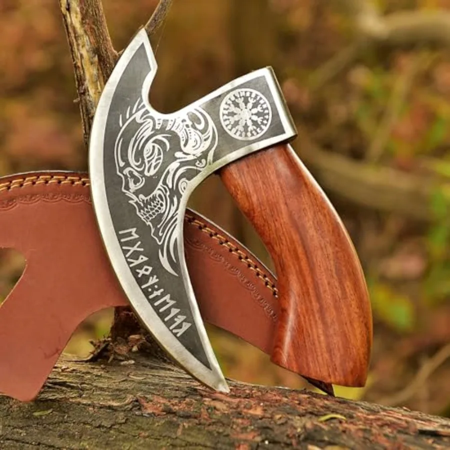 Нож-топор для пиццы Viking, ручная ковка, из углеродистой стали, для нарезки, топор шеф-повара Viking с кожаными ножнами премиум-класса, мини-топор, кухонный инструмент, средний размер
Нож-топор для пиццы Viking, ручная ковка, из углеродистой стали, для нарезки, топор шеф-повара Viking с кожаными ножнами премиум-класса, мини-топор, кухонный инструмент, средний размер