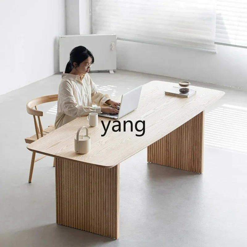 LTT rectangular ash wood minimalist log wind desk dining table workbench
LTT rectangular ash wood minimalist log wind desk dining table workbench