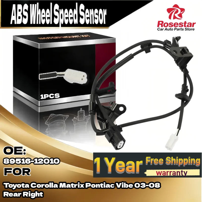 Car Rear Right ABS Wheel Speed Sensor 89516-12010 for Toyota Corolla Matrix & Pontiac Vibe 2003-2008 
Car Rear Right ABS Wheel Speed Sensor 89516-12010 for Toyota Corolla Matrix & Pontiac Vibe 2003-2008