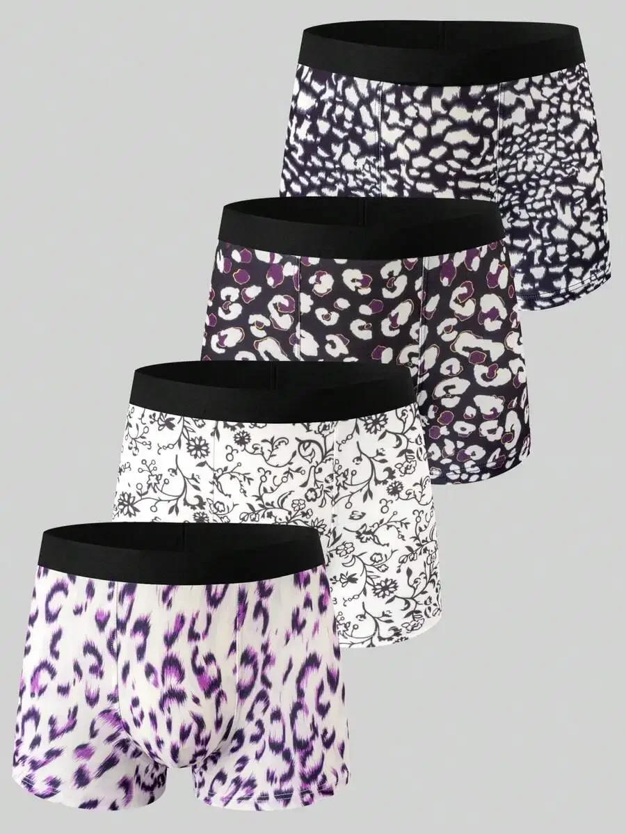 4pcs Mens Digital Print Leopard And Floral Boxer Shorts
4pcs Mens Digital Print Leopard And Floral Boxer Shorts