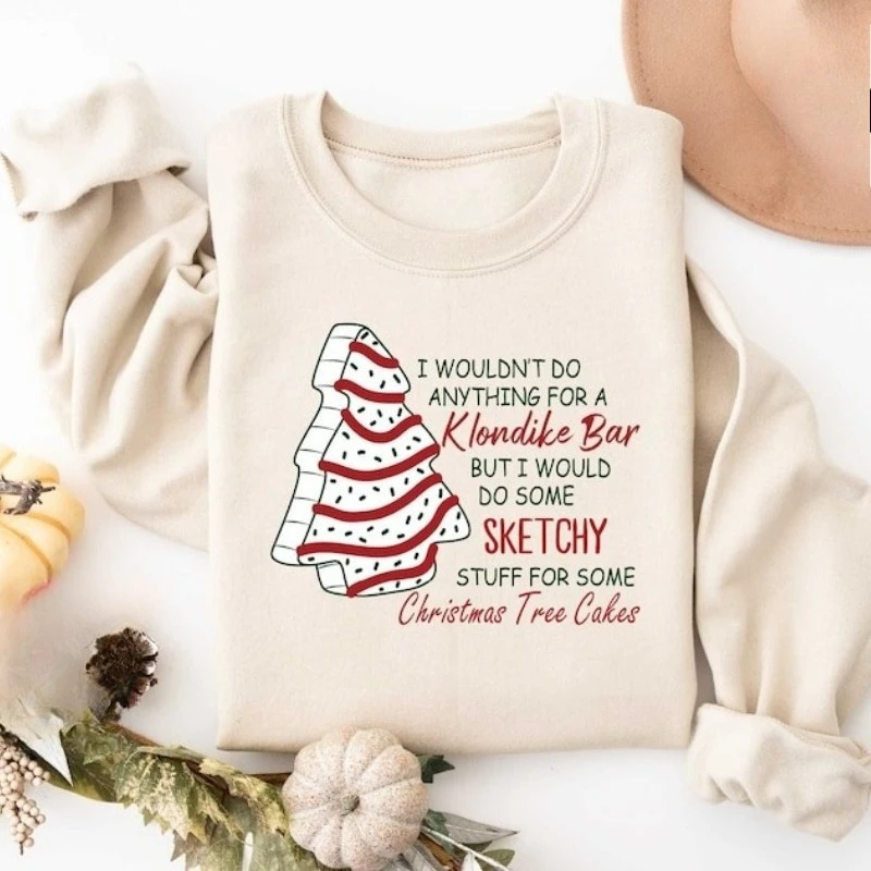 Christmas Tree Cake Sweatshirt Funny I Wouldn’t Do Anything for A Klondike Sweatshirt, Xmas Gift Autumn and Winter Hoodie Tops
Christmas Tree Cake Sweatshirt Funny I Wouldn’t Do Anything for A Klondike Sweatshirt, Xmas Gift Autumn and Winter Hoodie Tops