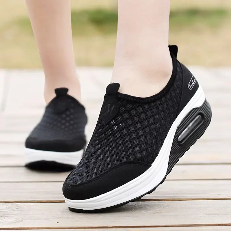 Summer Thick bottom Tennis Shoes Wedge Hollowed Out Slip-on Mesh Platform Vulcanization Shoes Breathable Sneakers
Summer Thick bottom Tennis Shoes Wedge Hollowed Out Slip-on Mesh Platform Vulcanization Shoes Breathable Sneakers