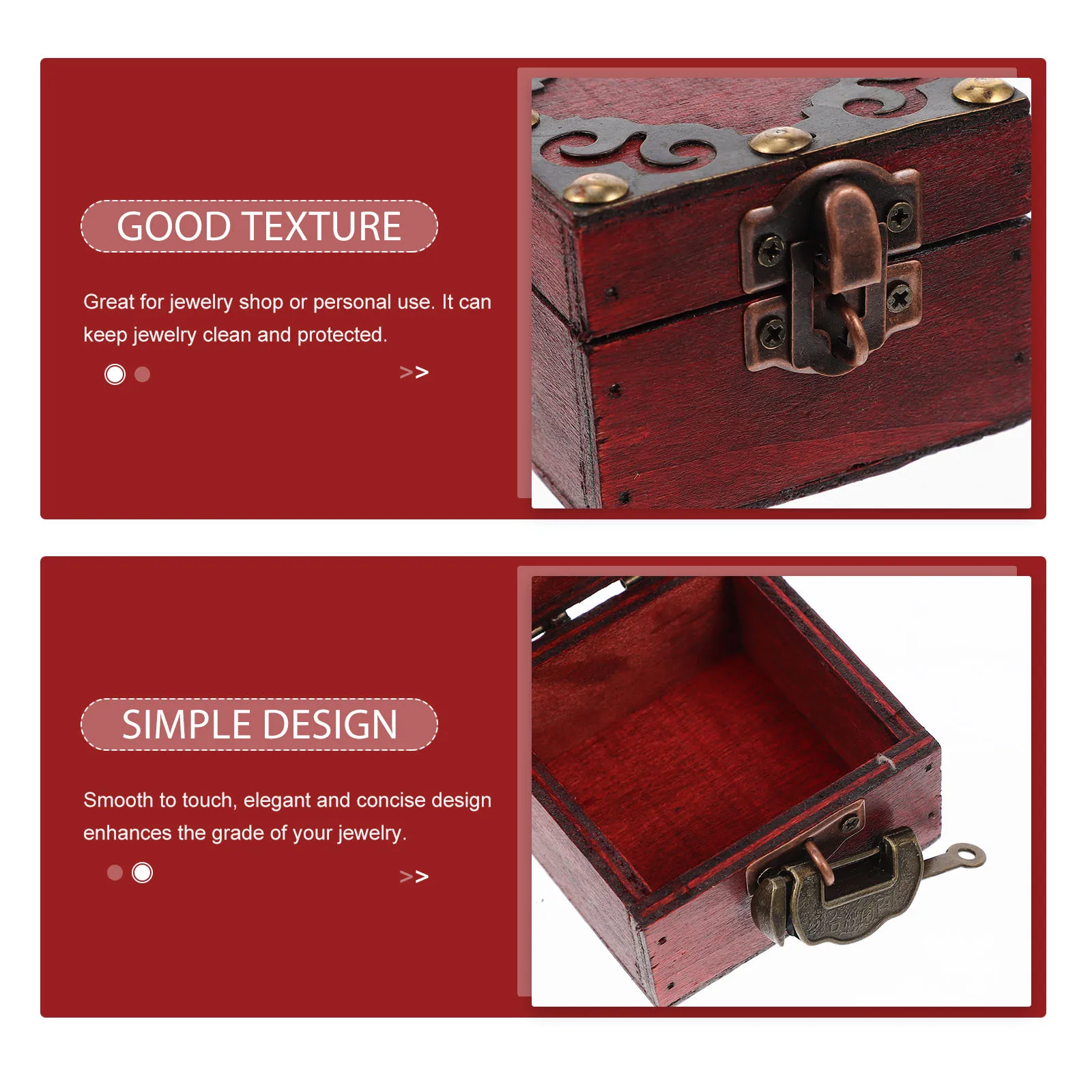 Wooden Jewelry Box Retro Storage Case For Ring Earring Necklace Organizer Trinket Holder Household Decorative Box
Wooden Jewelry Box Retro Storage Case For Ring Earring Necklace Organizer Trinket Holder Household Decorative Box