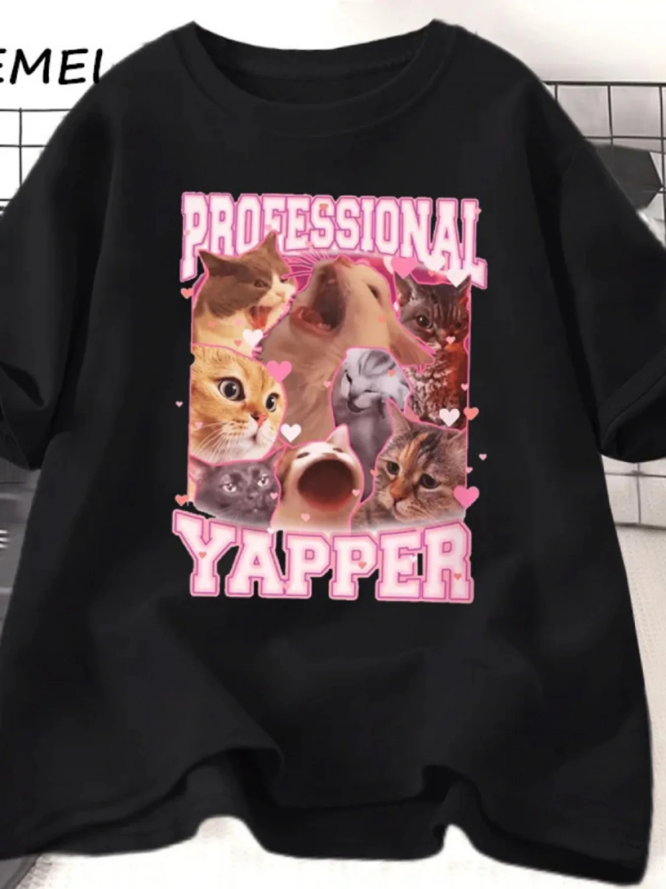 Payeah Professional Yapper Meme Cat Graphic T Shirts Funny Cotton Cute Kitten T-shirt Summer Cotton Round Neck T Shirt Female Cl
Payeah Professional Yapper Meme Cat Graphic T Shirts Funny Cotton Cute Kitten T-shirt Summer Cotton Round Neck T Shirt Female Cl