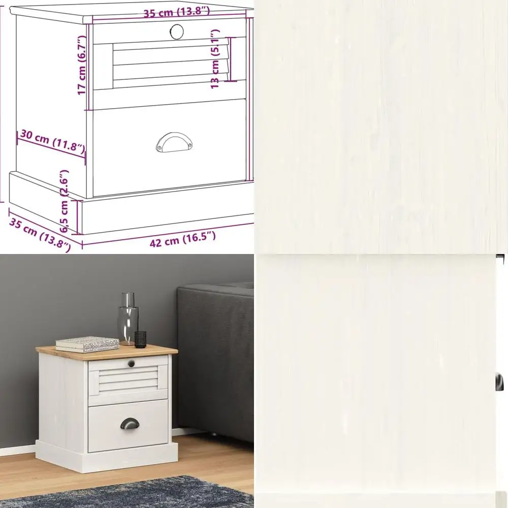 Solid Pine Wood 2-Drawer Nightstand, 16.5x13.8x16.5, Rustic Modern Style for Bedroom/Living Room Storage
Solid Pine Wood 2-Drawer Nightstand, 16.5x13.8x16.5, Rustic Modern Style for Bedroom/Living Room Storage