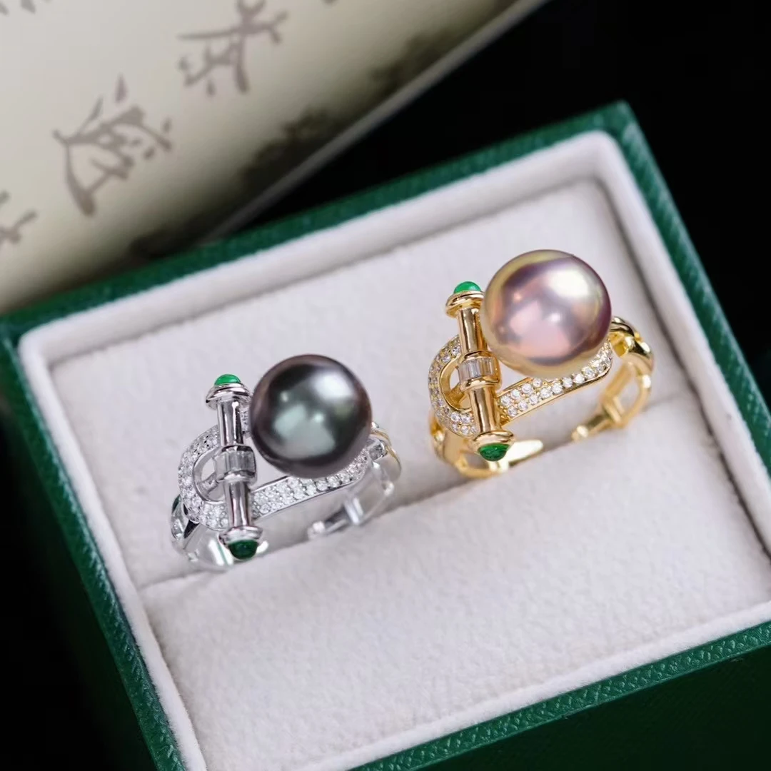 925 Sterling Silver Adjustable Finger Ring Base Settings Findings Parts Fittings Accessories for 10-11mm Pearls
925 Sterling Silver Adjustable Finger Ring Base Settings Findings Parts Fittings Accessories for 10-11mm Pearls