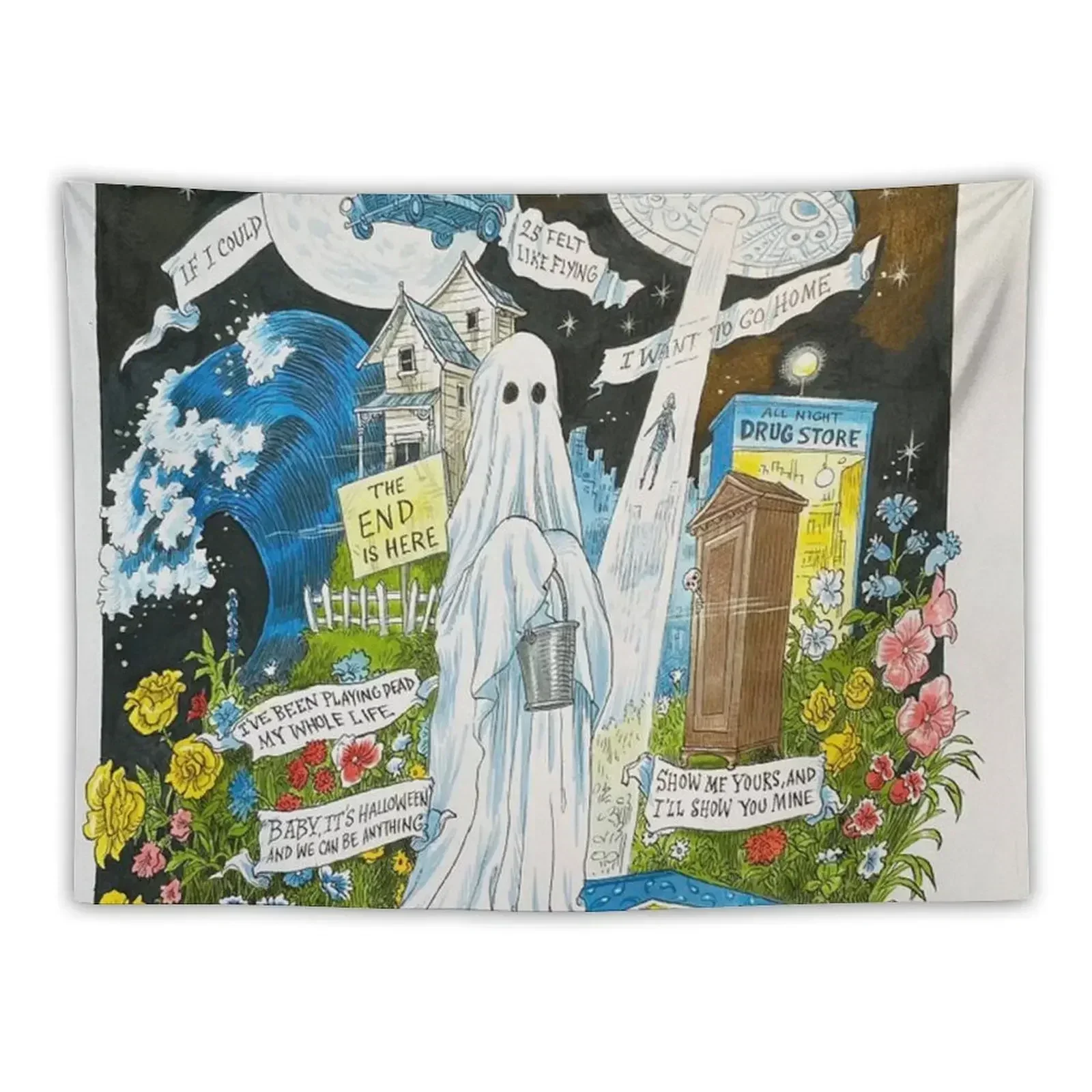Ghost Sleep Tapestry Decoration For Bedroom Decorations For Room Kawaii Room Decor Tapestry 
Ghost Sleep Tapestry Decoration For Bedroom Decorations For Room Kawaii Room Decor Tapestry