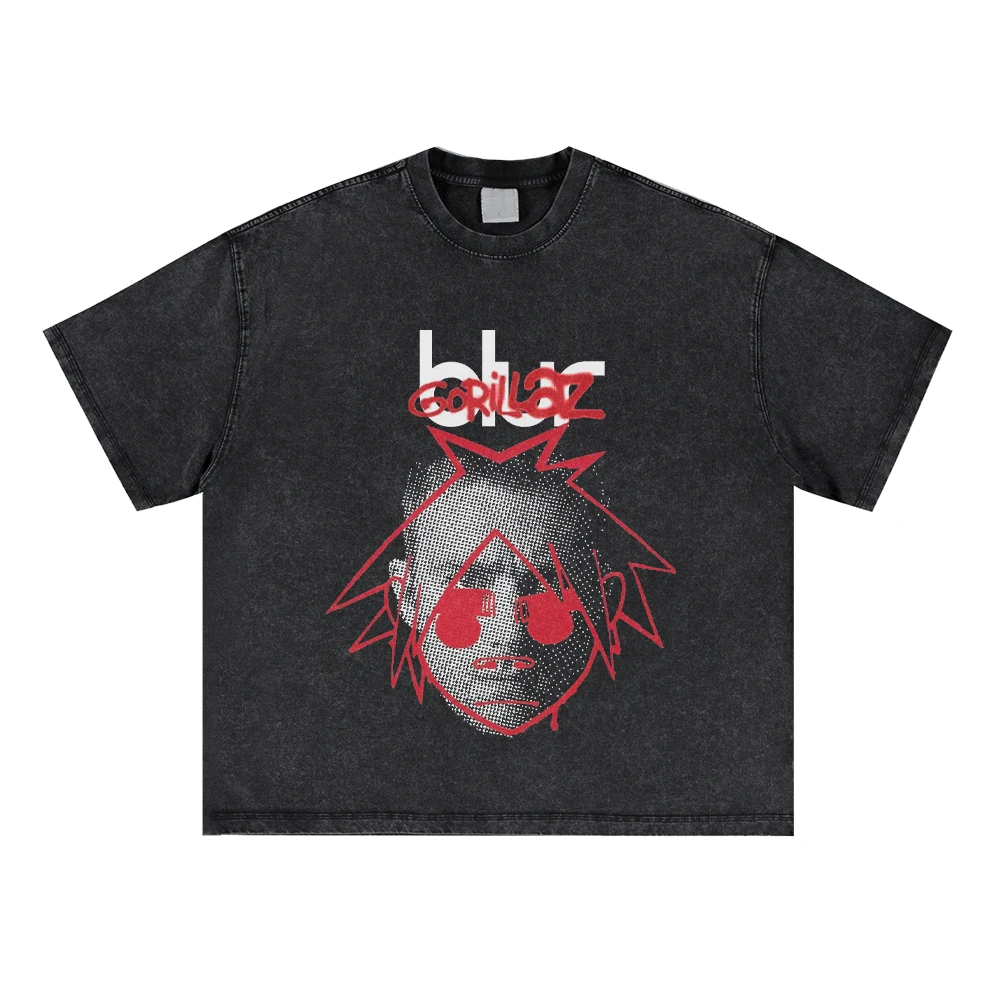 Blur Gorillazs Portrait Print Washed T-shirt Men Women Fashion Graphic Short Sleeve T shirts Oversized Hip Hop Tops Tees Summer
Blur Gorillazs Portrait Print Washed T-shirt Men Women Fashion Graphic Short Sleeve T shirts Oversized Hip Hop Tops Tees Summer
