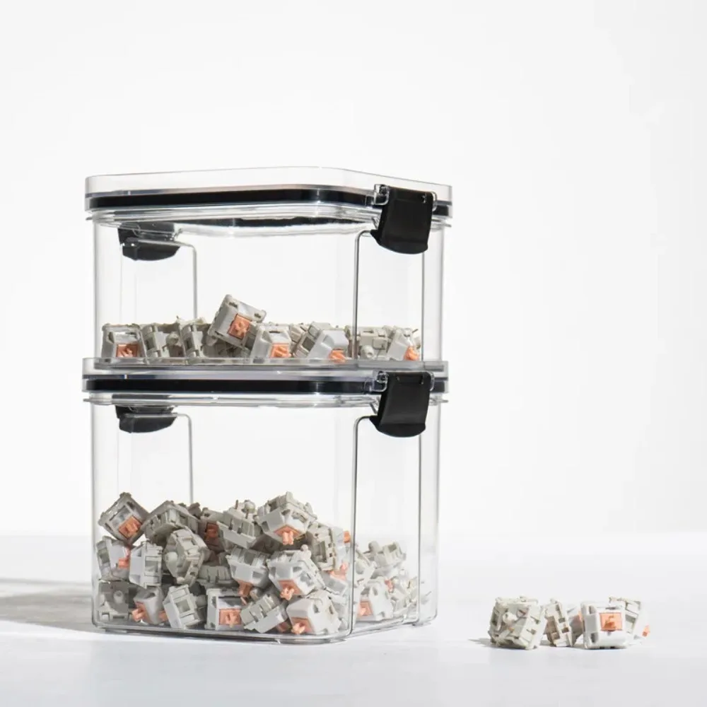 Keyboard Switches Container Storage Box Can Keycaps Sealed Storage Bottle Display Can Keycap Storage Box For Mechanical Keyboard