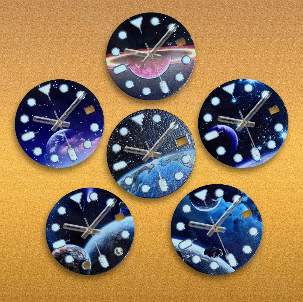 SEI NH35 28.5mm S Logo Starlit Sky Dial Suitable For Japan Movement Green Luminous High Quality Watch Modification Accessories
SEI NH35 28.5mm S Logo Starlit Sky Dial Suitable For Japan Movement Green Luminous High Quality Watch Modification Accessories