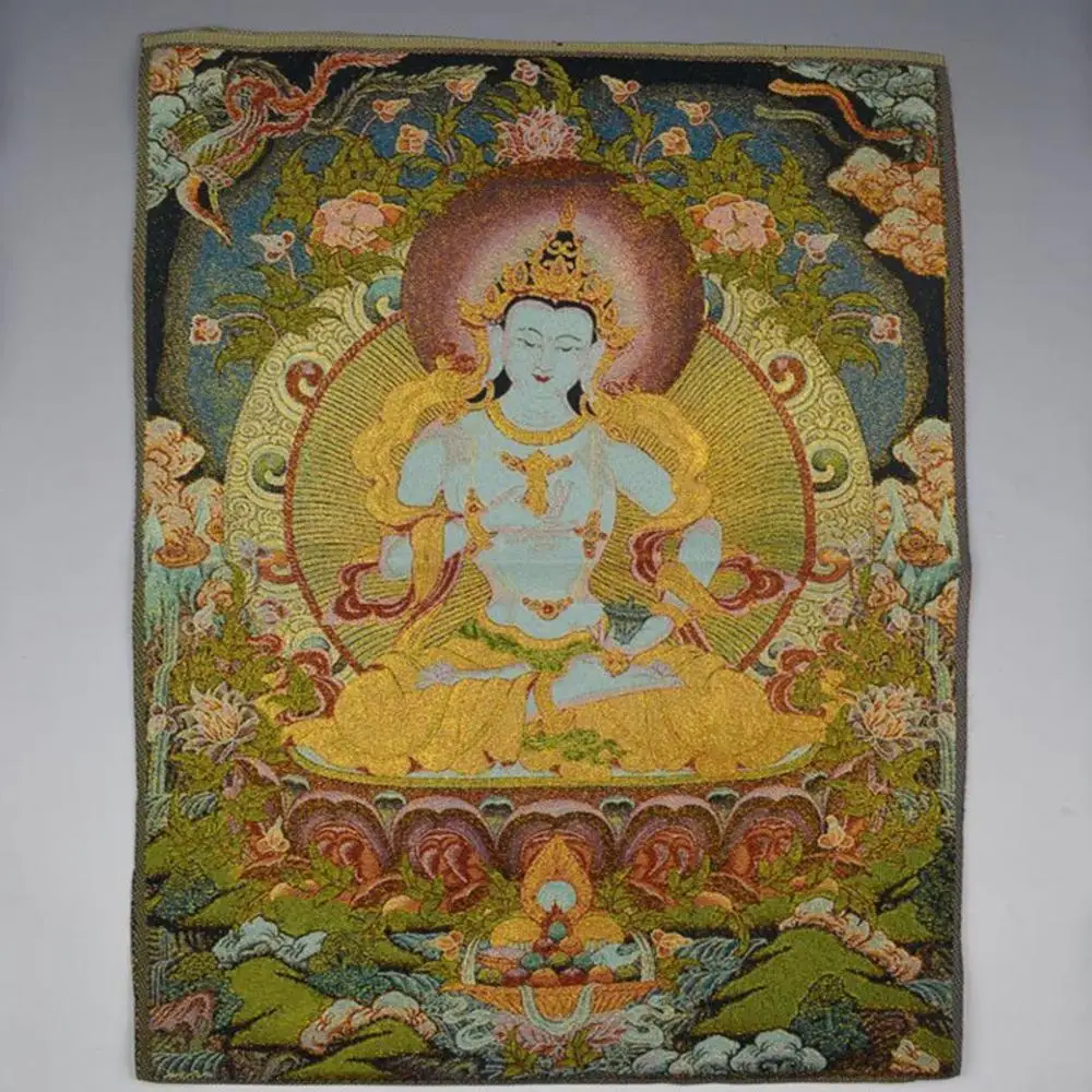 24" Chinese silk embroidery Tibetan Buddhist Thangka Vajrasattva
24" Chinese silk embroidery Tibetan Buddhist Thangka Vajrasattva