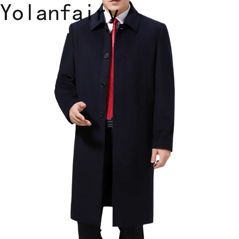 YOLANFAIRY 85% кашемировые пальто для мужчин, теплая осенне-зимняя шерстяная куртка длиной до колена, мужское кашемировое пальто, шерстяные куртки большого размера
YOLANFAIRY 85% кашемировые пальто для мужчин, теплая осенне-зимняя шерстяная куртка длиной до колена, мужское кашемировое пальто, шерстяные куртки большого размера