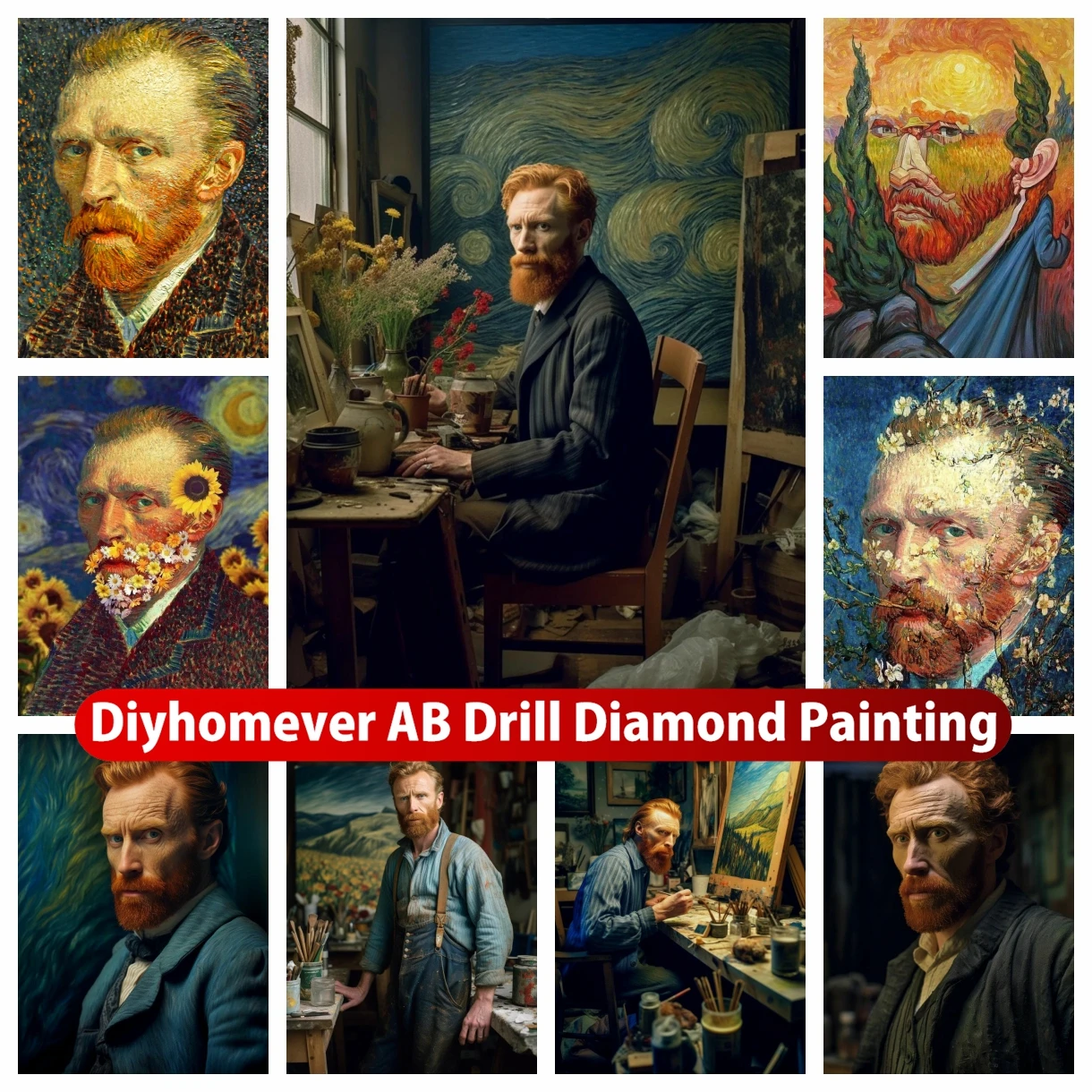 Famous Painter Van Gogh 5D DIY AB Diamond Painting Mosaic Portrait Cross Stitch Embroidery Handmade Rhinestones Home Decor Gift
Famous Painter Van Gogh 5D DIY AB Diamond Painting Mosaic Portrait Cross Stitch Embroidery Handmade Rhinestones Home Decor Gift