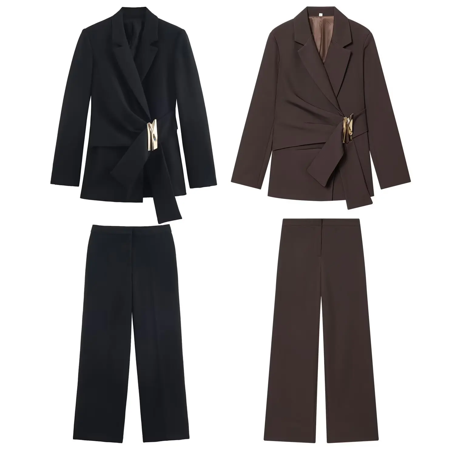 Spring and Autumn New Style Western Style Casual High-Level Fashion Korean Style Professional Wear Small Suit Set
Spring and Autumn New Style Western Style Casual High-Level Fashion Korean Style Professional Wear Small Suit Set