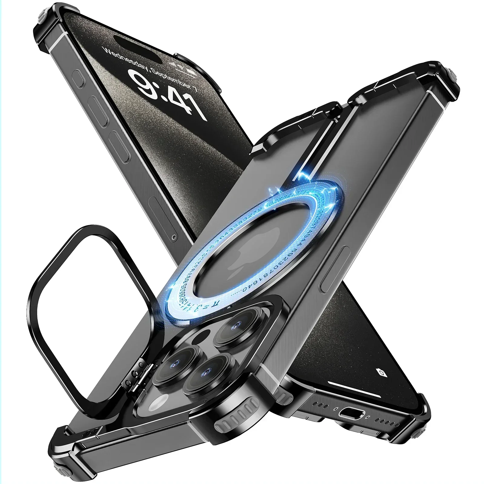 Oatsbasf for iPhone 15 14 Pro Max Metal Case with Magsafe Magnetic Stand Frameless Shockproof Protection Minimalist Phone Cover
Oatsbasf for iPhone 15 14 Pro Max Metal Case with Magsafe Magnetic Stand Frameless Shockproof Protection Minimalist Phone Cover