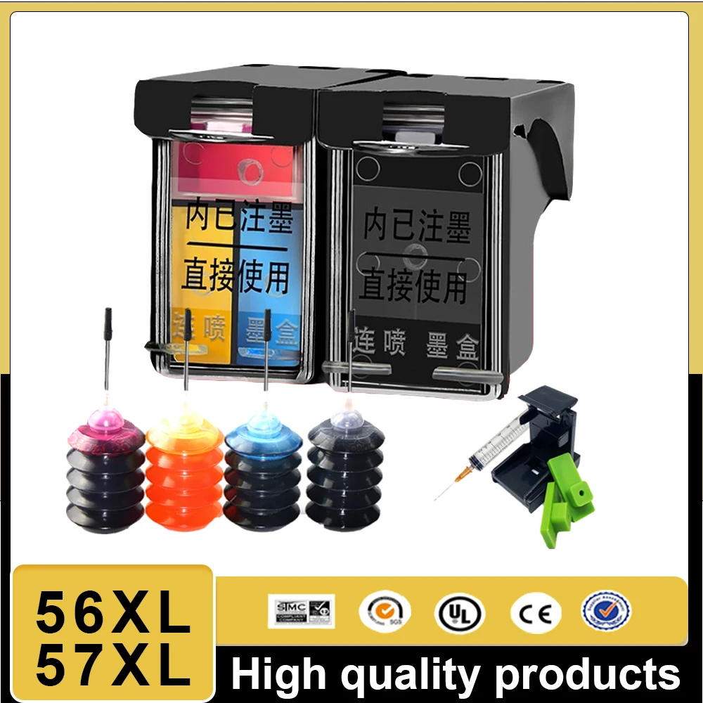 for hp 56 57 C6656a C6657a ink cartridge for hp56 for hp57 56XL 57XL Deskjet 450 450cbi 450ci 450wbt F4140 F4180 5150 5550
for hp 56 57 C6656a C6657a ink cartridge for hp56 for hp57 56XL 57XL Deskjet 450 450cbi 450ci 450wbt F4140 F4180 5150 5550