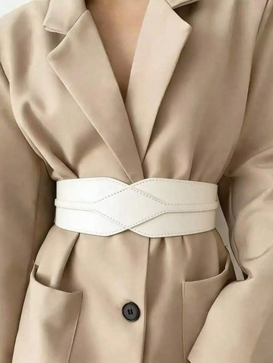 1pc Women's Minimalist Rhombus Decor Waist Belt, Suitable For Party Or Daily Outfit, Coffee Color
1pc Women's Minimalist Rhombus Decor Waist Belt, Suitable For Party Or Daily Outfit, Coffee Color