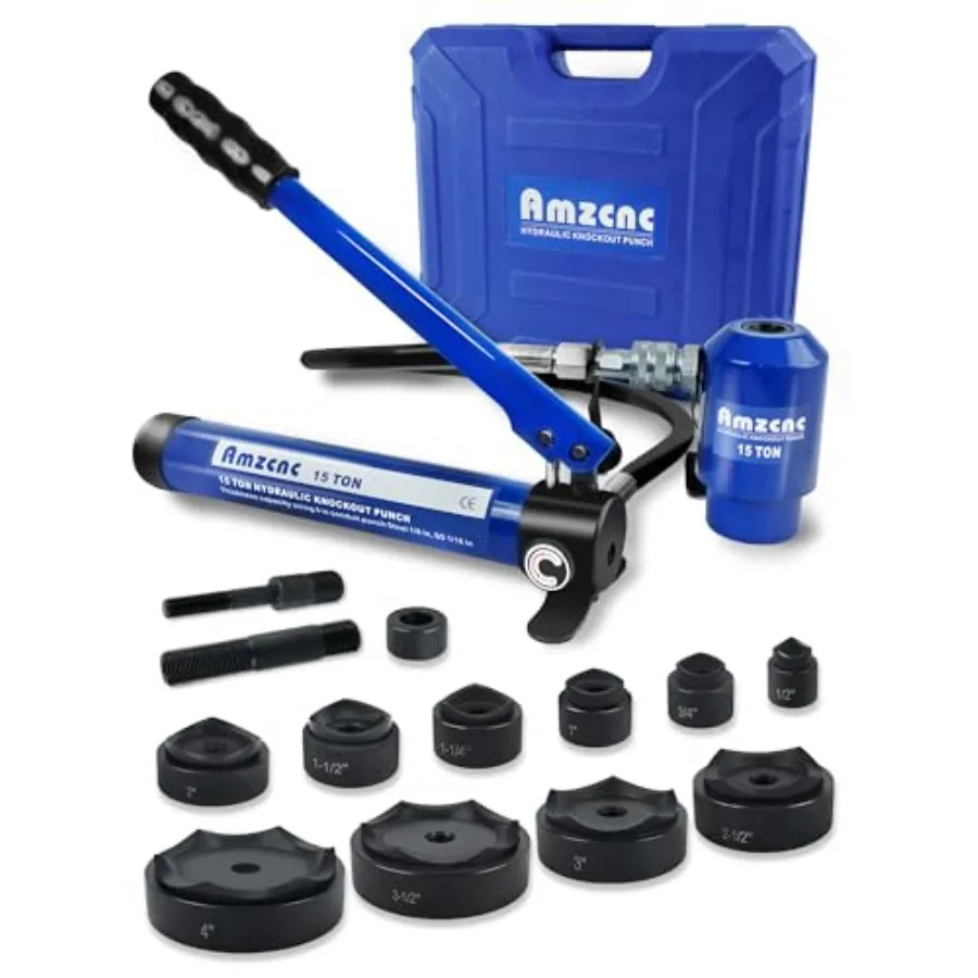 Hydraulic Knockout Punch Electrical Conduit Hole Cutter Set KO Tool Kit 1/2 to 4 inch 15T(1/2"-4" )
Hydraulic Knockout Punch Electrical Conduit Hole Cutter Set KO Tool Kit 1/2 to 4 inch 15T(1/2"-4" )