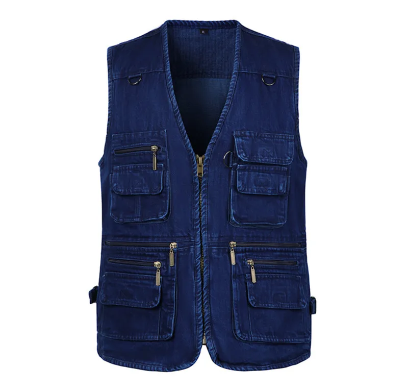 2024 Men's Casual Multi-Pocket Denim Vest Photography Fishing Outdoor Sports Vest
2024 Men's Casual Multi-Pocket Denim Vest Photography Fishing Outdoor Sports Vest
