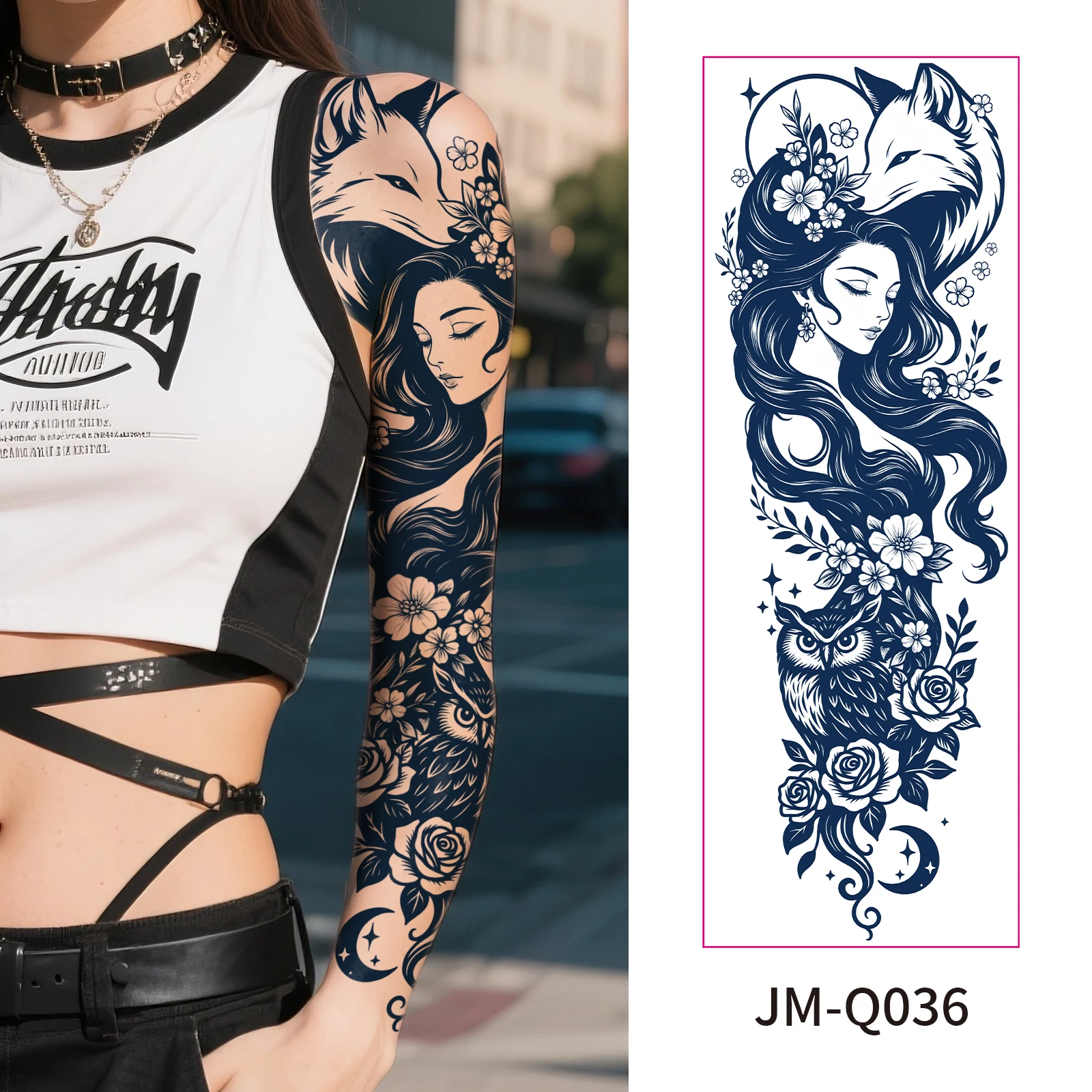 2 Weeks Temporary Tattoo Herbal Juice Semi Permanent Water Transfer Full Arm Matte Sticker Outdoor Sports
2 Weeks Temporary Tattoo Herbal Juice Semi Permanent Water Transfer Full Arm Matte Sticker Outdoor Sports