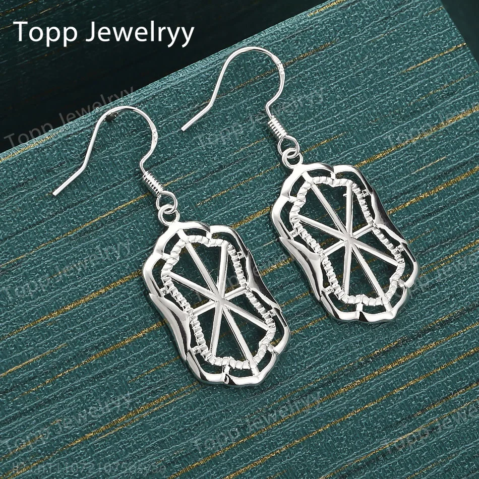 925 Sterling Silver Exquisite Hollow Irregular Frame Earrings Fashion Ladies Wedding Gifts Accessories Party Gifts
925 Sterling Silver Exquisite Hollow Irregular Frame Earrings Fashion Ladies Wedding Gifts Accessories Party Gifts