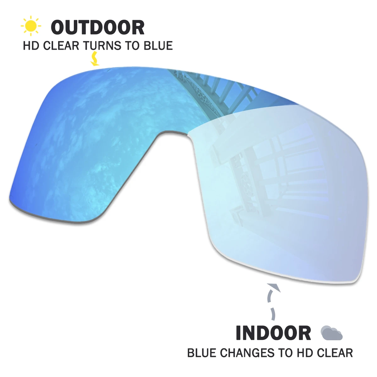 Transition Clear to Ice Blue Replacement Lenses for Oakley Sutro S OO9462 Sunglasses
Transition Clear to Ice Blue Replacement Lenses for Oakley Sutro S OO9462 Sunglasses