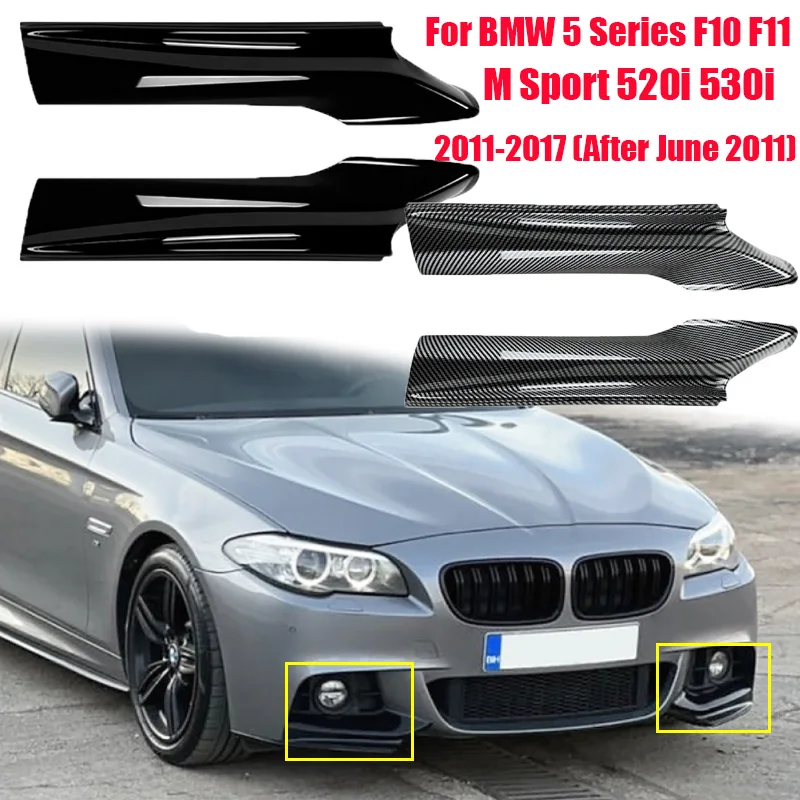 Car Front Bumper Side Cover Splitter Front Bumper Lip Splitter Fit for BMW 5 Series F10 F11 M Sport 520i 530i 2011-2017
Car Front Bumper Side Cover Splitter Front Bumper Lip Splitter Fit for BMW 5 Series F10 F11 M Sport 520i 530i 2011-2017
