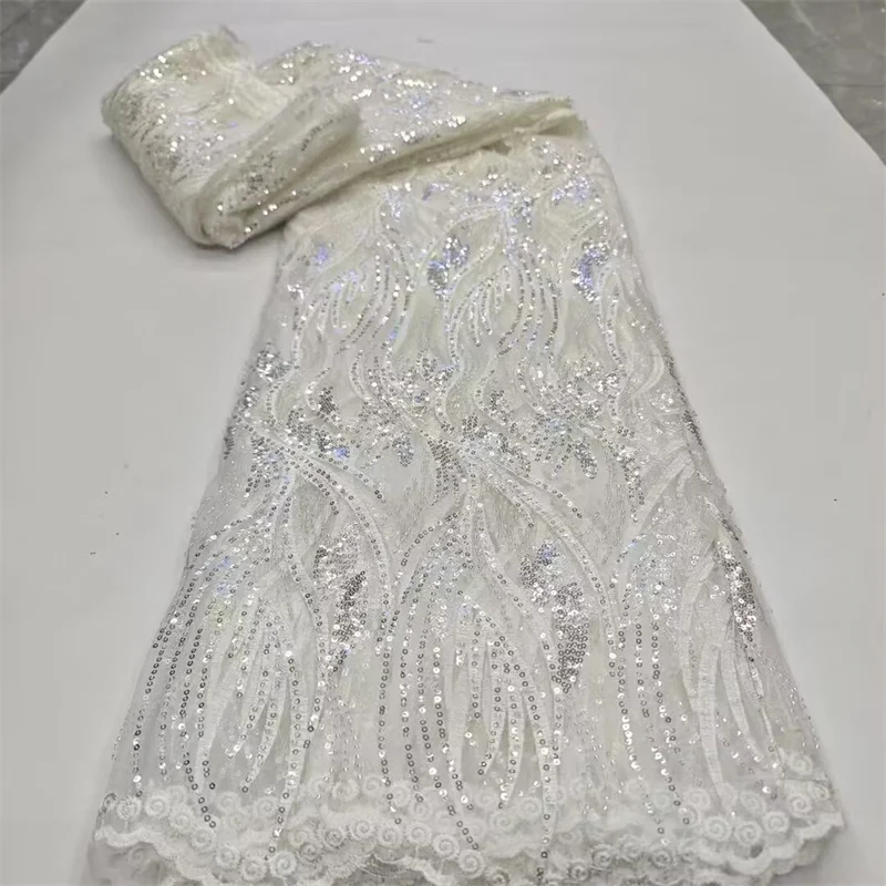 2025 White African French Beaded Lace Fabric Sewing Sequins Embroidery Nigeria Net Lace Fabric for Women Wedding
2025 White African French Beaded Lace Fabric Sewing Sequins Embroidery Nigeria Net Lace Fabric for Women Wedding