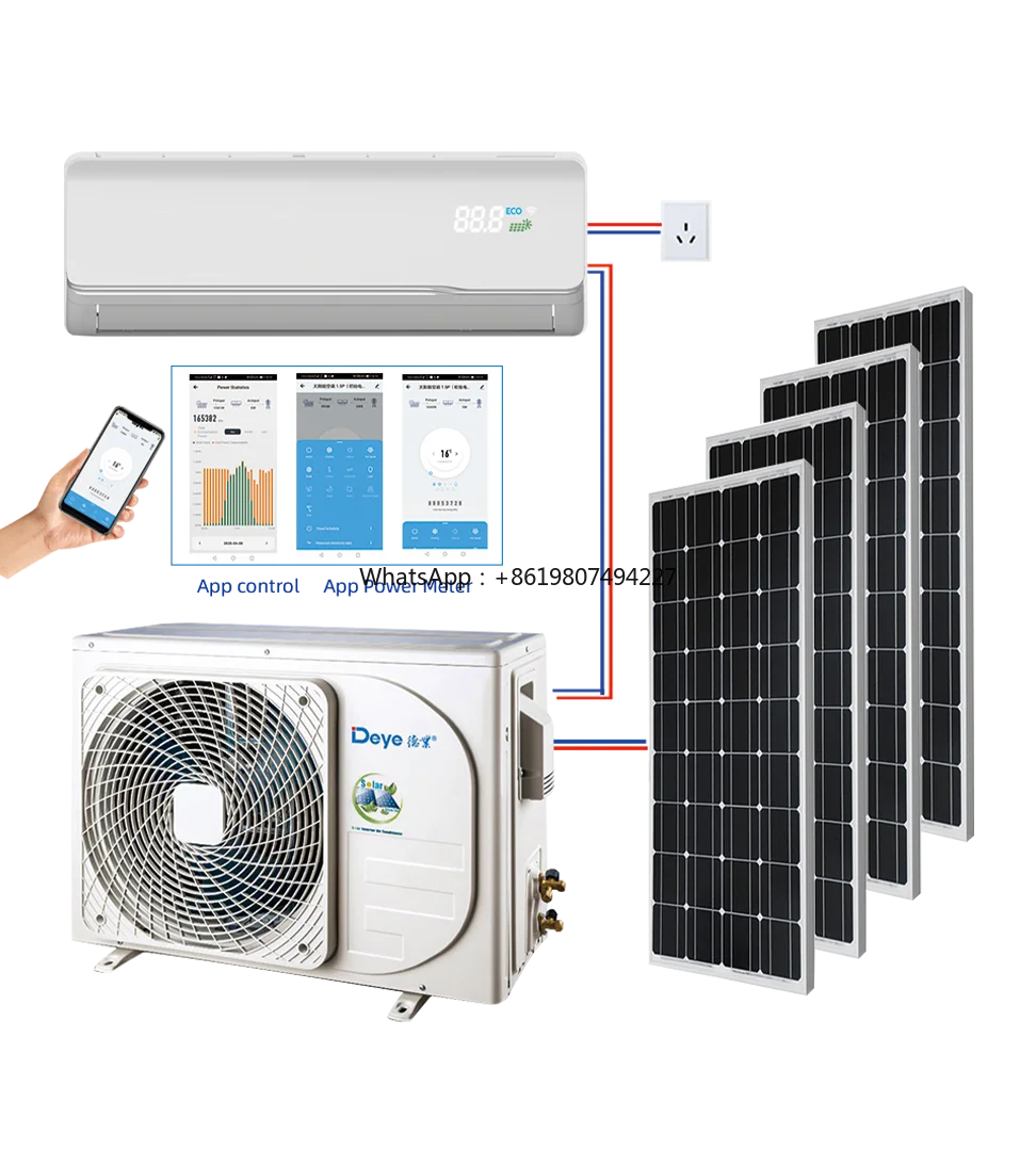 Solar Hybrid AC/DC Air Conditioner 12000/18000/24000 BTU Split System Household Cooling/Heating Easy Installation Portable
Solar Hybrid AC/DC Air Conditioner 12000/18000/24000 BTU Split System Household Cooling/Heating Easy Installation Portable